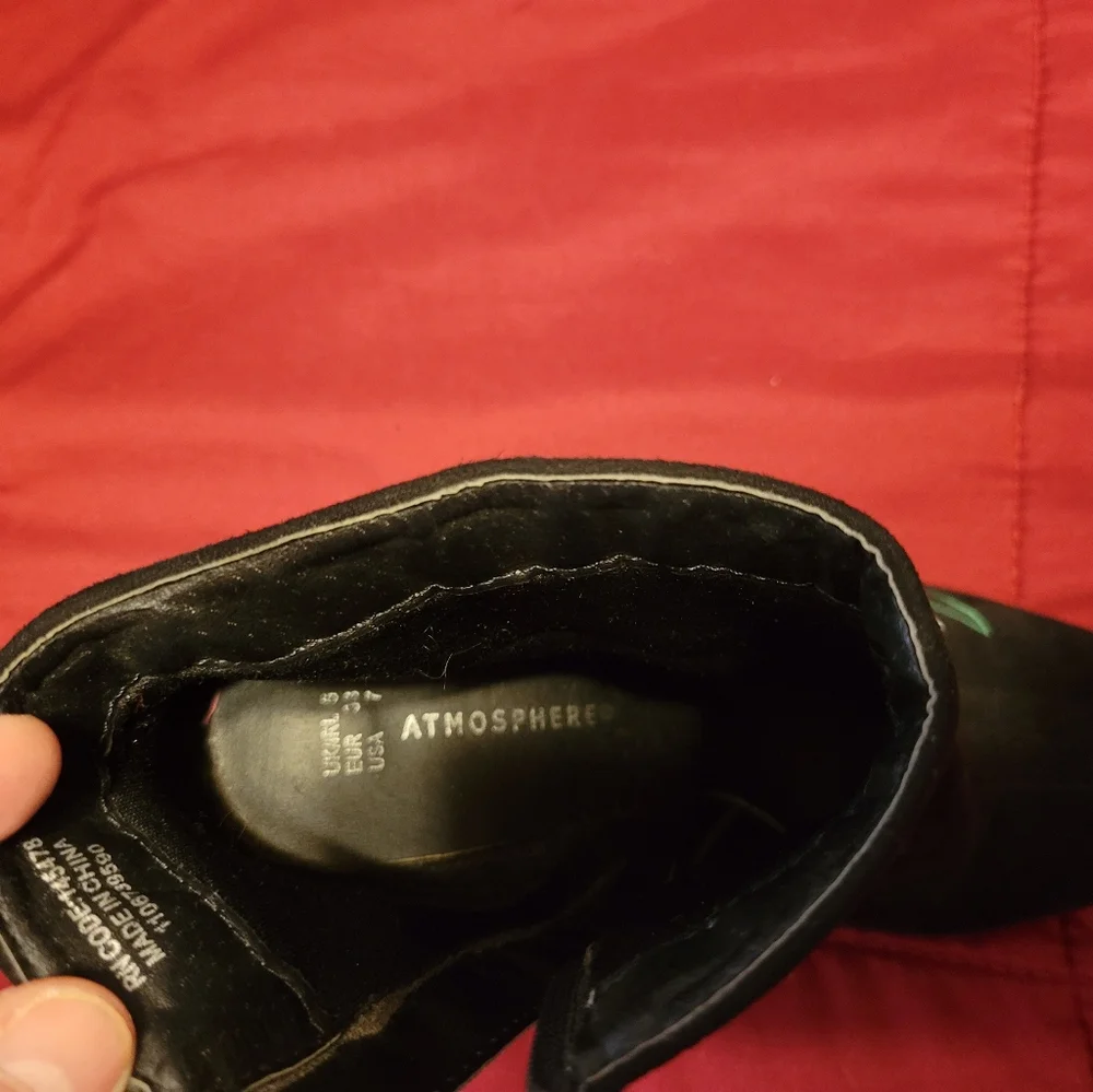 Atmosphere faux suede black boots. - Picture 7 of 7